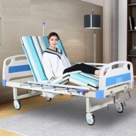 Giường bệnh nhân 3 tay quay có bô vệ sinh GYM-011